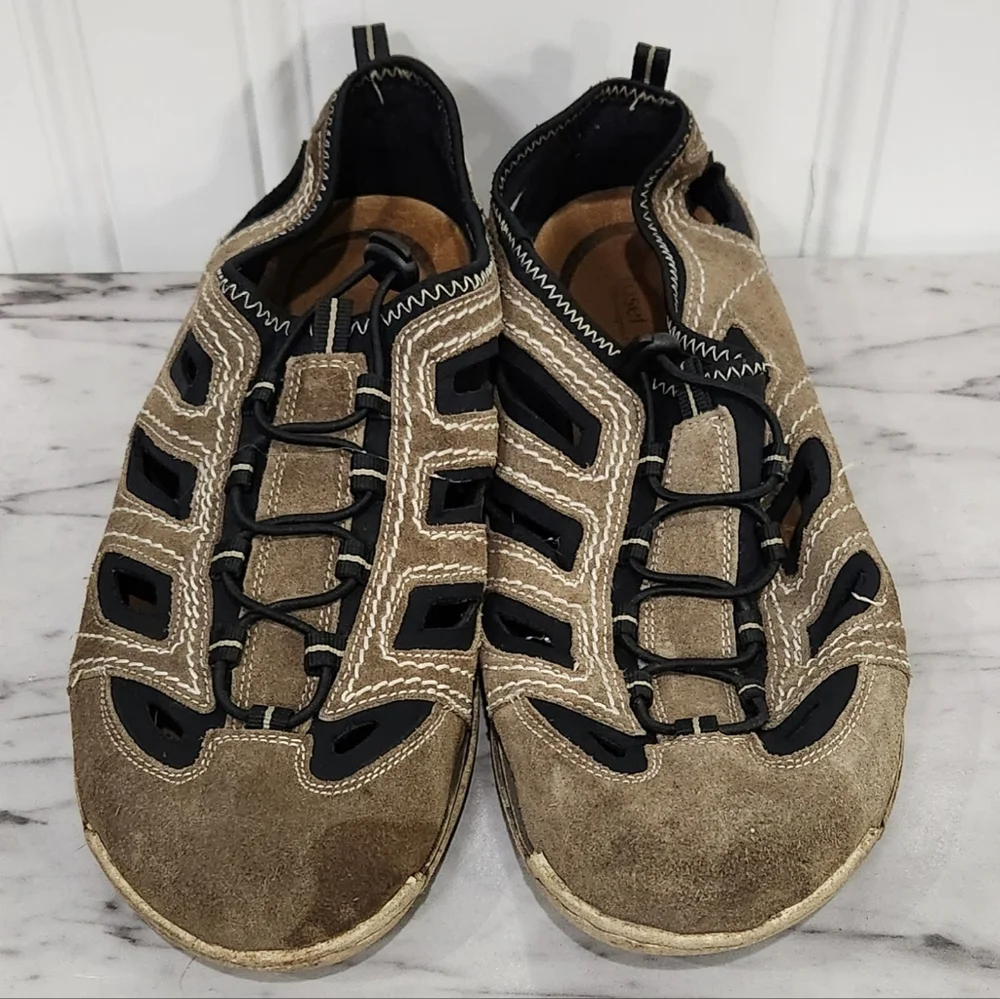 Josef Seibel Men's Trainers Sneakers Leather Beige Euro 45/ US 12